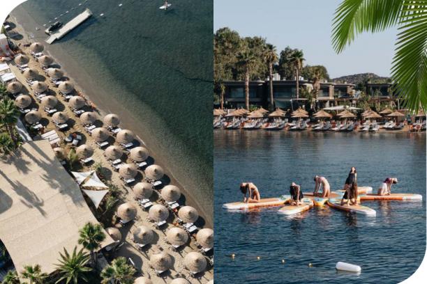 Bodrum Ortakent'te Denize Sıfır, Özel Plajlı, Özel Havuzlu 5+2 Kiralık Villa